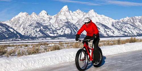 Passeio na neve com Fat Bike