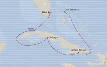 Sirena da Oceania Cruises visita Cuba em diferentes cruzeiros