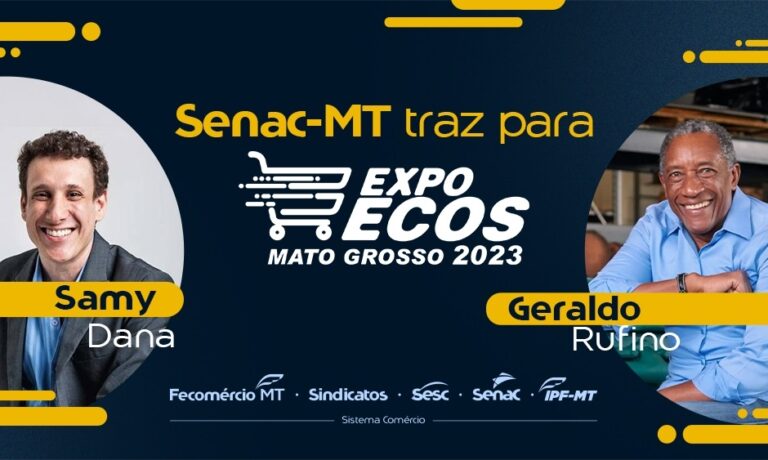 Senac-MT apresenta Samy Dana e Geraldo Rufino no ExpoEcos 2023